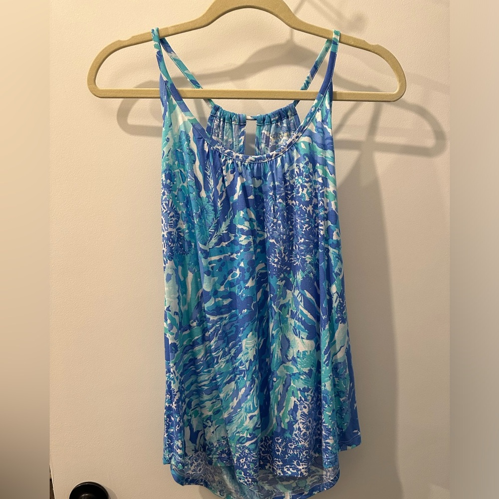 Lily Pulitzer NWT, style: Lacy Top, Blue Haven Hey Hey Soleil, size M